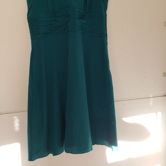 Ann Taylor Silk Draped Empire Waist Sleeveless Cocktail Party Dress - Picture 4 of 12